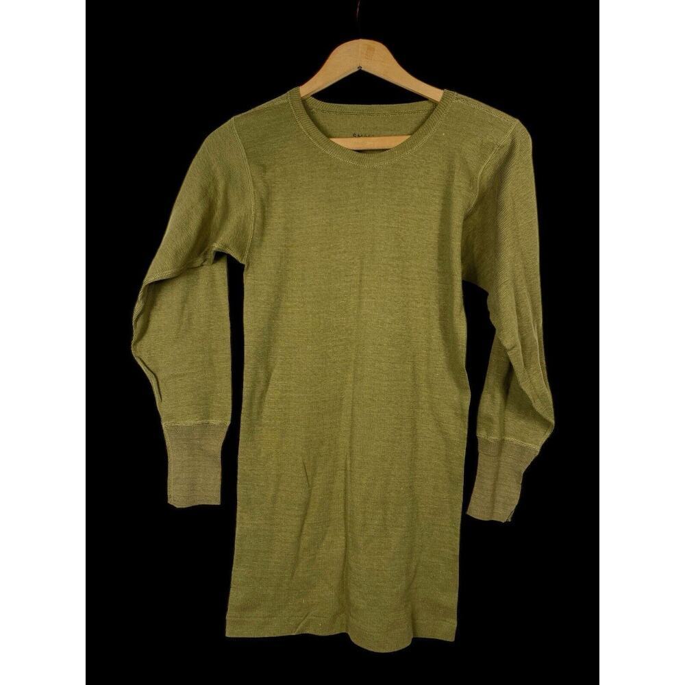 WWII US Army Uniform Shirt Thermal Layer Undershirt Green Wool Gardiner-Warring